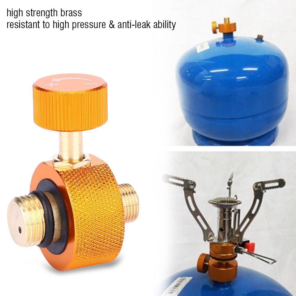 Gas Head Adapter, Metal Gas Adapter   Portable Copper Gas Cylinder Converter for Middle High Pressure Gas Converter
