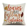 Thanksgiving Linen Pillowcase Autumn Pumpkin Print Pillow Cushion Cover