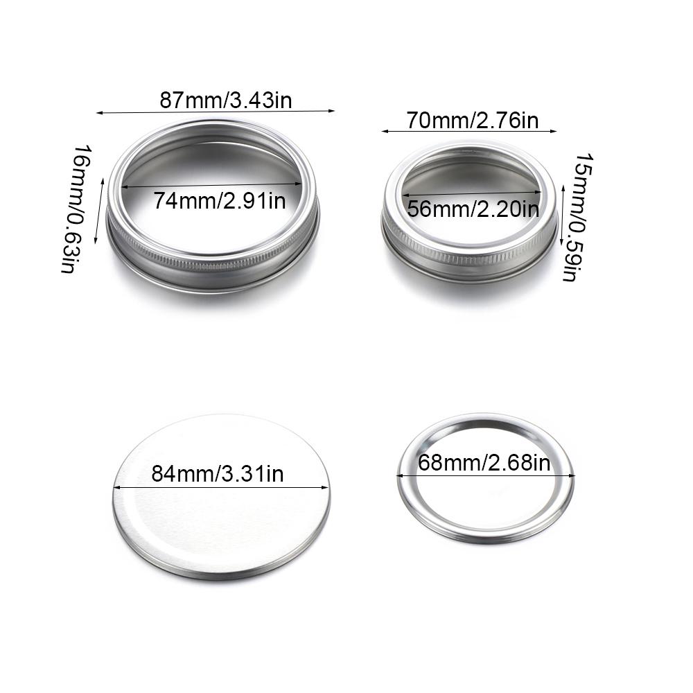 Kitchen & Dining Bottles Lid Wide Mouth Storage Bands Mason Jar Lid Jar Caps Canning Lids