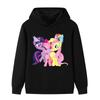 Girls' New My Little Pony Friendly Printed Long-sleeved Warm Top Children Outdoor Fashionable Warm Autumn and Winter Hoodie