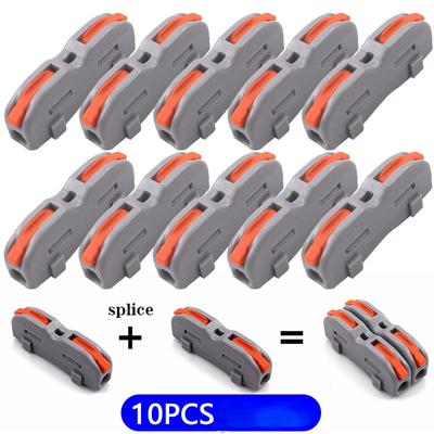 10 шт. пружинный рычаг, гайка, электрические разъемы для быстрого провода, многоразовые клеммные колодки для быстрых кабелей