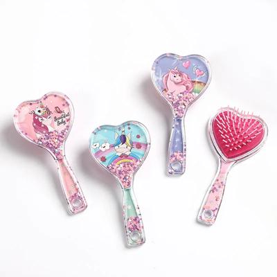 Миниатюрная симпатичная мультяшная расческа Unicron для маленьких детей, девочек, блестящая, милая, для массажа малышей, портативная, для путешествий, детская расческа
