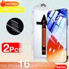 2 шт. для Apple iPhone 16 Pro Max 15 14 13 12 11 X Xs XR Plus 5G закаленное защитное стекло для экрана простая установка и снятие комплекта