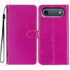 For iPhone 17 Air Wallet Case Glitter Anti-Scratch Leather Stand Phone Cover with Strap