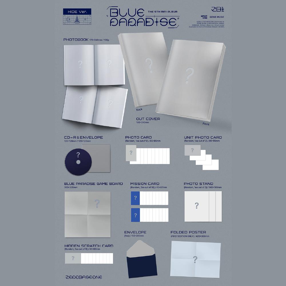 Предварительный заказ ZEROBASEONE 5th Mini Album Blue Paradise Standard ver. И МАГАЗИН ПОБ