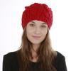 Autumn Winter Knitted Warm Women's Jacquard Fried Dough Twist Cat Ears Cute Wool Single Layer Hat