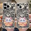Phone case: 2D flat suitable for iPhone 18 17 16 15 14 13 Pro, transparent four corner protective case, blue eyes, Christmas and Halloween gifts