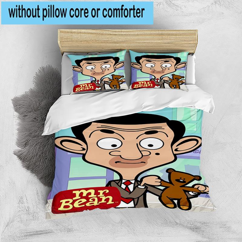 3PCS Mr. Bean's Adventure 3pcs Bedding,Including 3PCS Duvet Cover And 2pcs Pillowcases Perfect for Christmas,Ideal for Bedroom, Dormitory