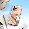 Милый Чехол для Телефона BuBu-DuDu Du Для iPhone 17,16,15,14,13,12,11 Plus,Pro Max,XS,Мягкий Силиконовый Черный Чехол