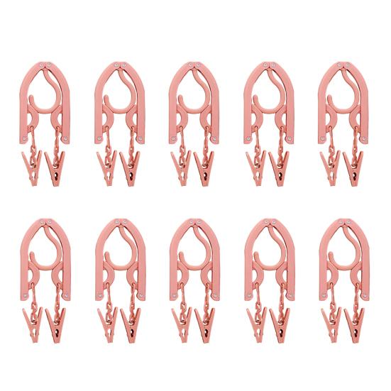 10 шт. Портативная складная вешалка для одежды с 2 прищепками, прочные дорожные брюки, сушилка для одежды, аксессуары для путешествий