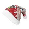 2024 Santa Hat: Double-Sided Plush with Velvet Print for Adults & Children