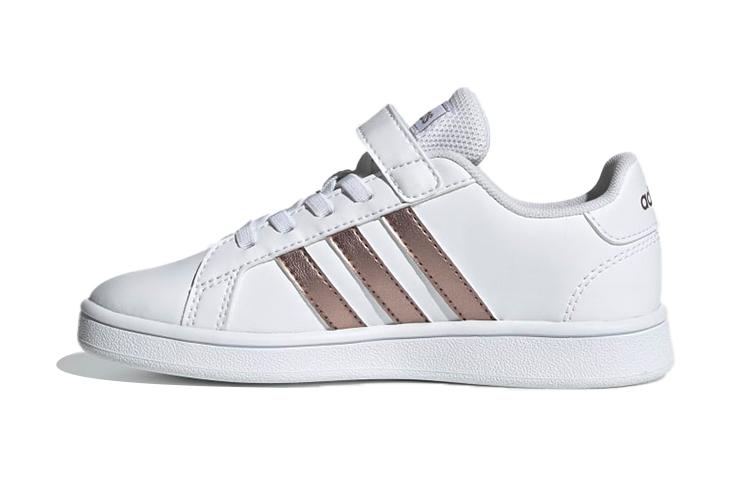 Adidas Neo GRAND COURT Low top Kids' Skateboarding Shoes White Gold Children Aged 3 7 Years Old EF0107