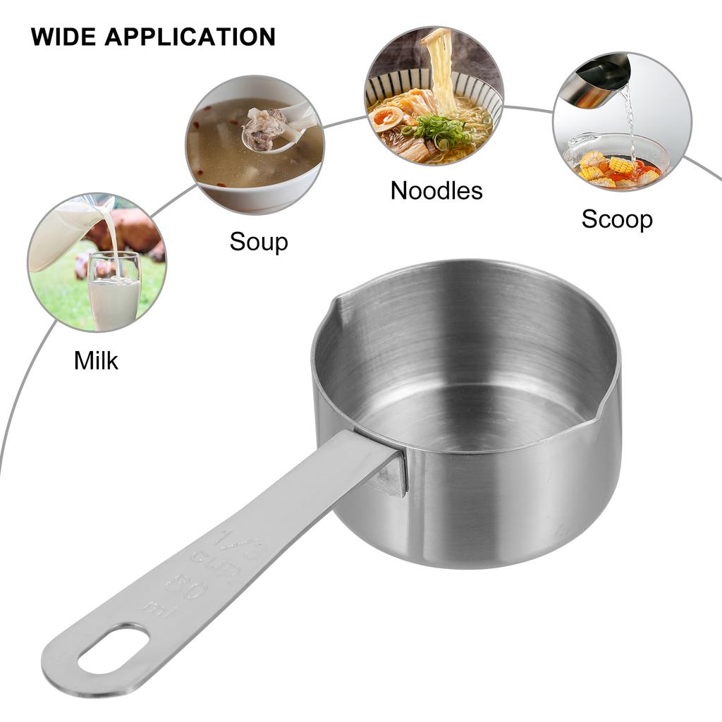 Kitchen Pots Milk Stainless Steel Spoon Small Restaurant Cookware Sauce Mini Coffee Noodle