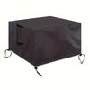 Fire Pit Cover Rectangular Outdoor Fire Table Cover Rectangular Heavy Duty Waterproof Patio Propane Gas Fire Pit Cover