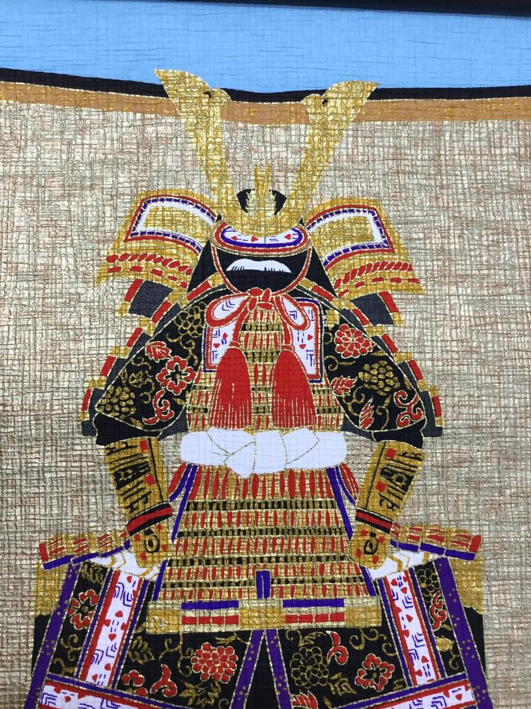 Washi Kawasumi Pattern Yuzen Washi Tapestry Festival Helmet 58 X Comes In a Cosmetic Box Helmet Decoration All-over (Boy's Decoration, 46cm)