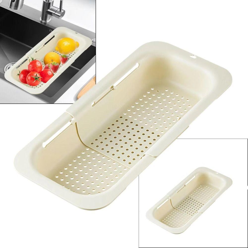 Регулируемая раковина для мытья овощей без BPA, подставка-сушилка для раковины, корзина для мытья, корзина для слива, мытье фруктов