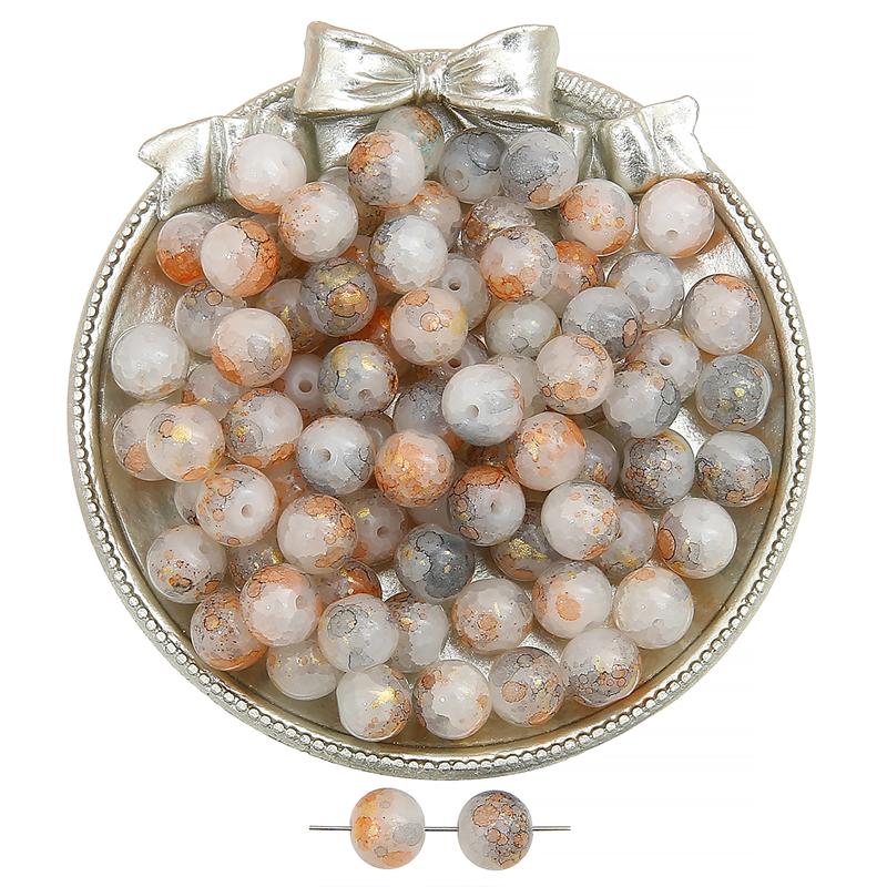 20 шт. 10 мм Необычные хрустальные стеклянные круглые бусины с потрескиванием для браслета и ожерелья DIY аксессуары для изготовления ювелирных изделий