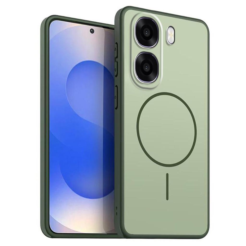 Однотонный матовый чехол из ТПУ для OPPO A6x 4G/5G, A6t Pro, A6 с декоративным принтом кольца в стиле MagSafe