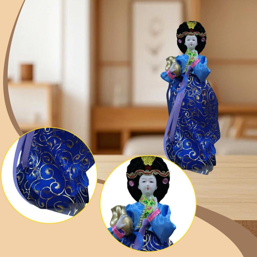 Корейская кукла в Ханбоке, Фигурка Гейши в Кимоно, Винтажный Стиль, 12 дюймов, Коллекционная