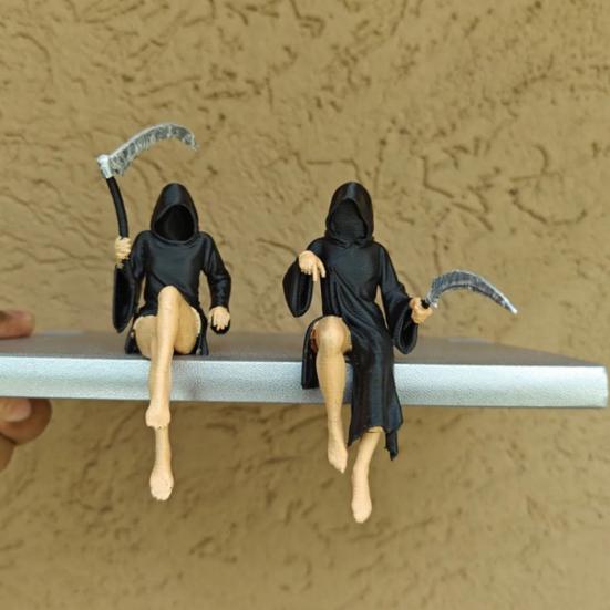 Готическая настольная скульптура Ручная работа Художественные украшения Таинственная фэнтезийная фигура Тема Хэллоуина Садовое украшение для полки