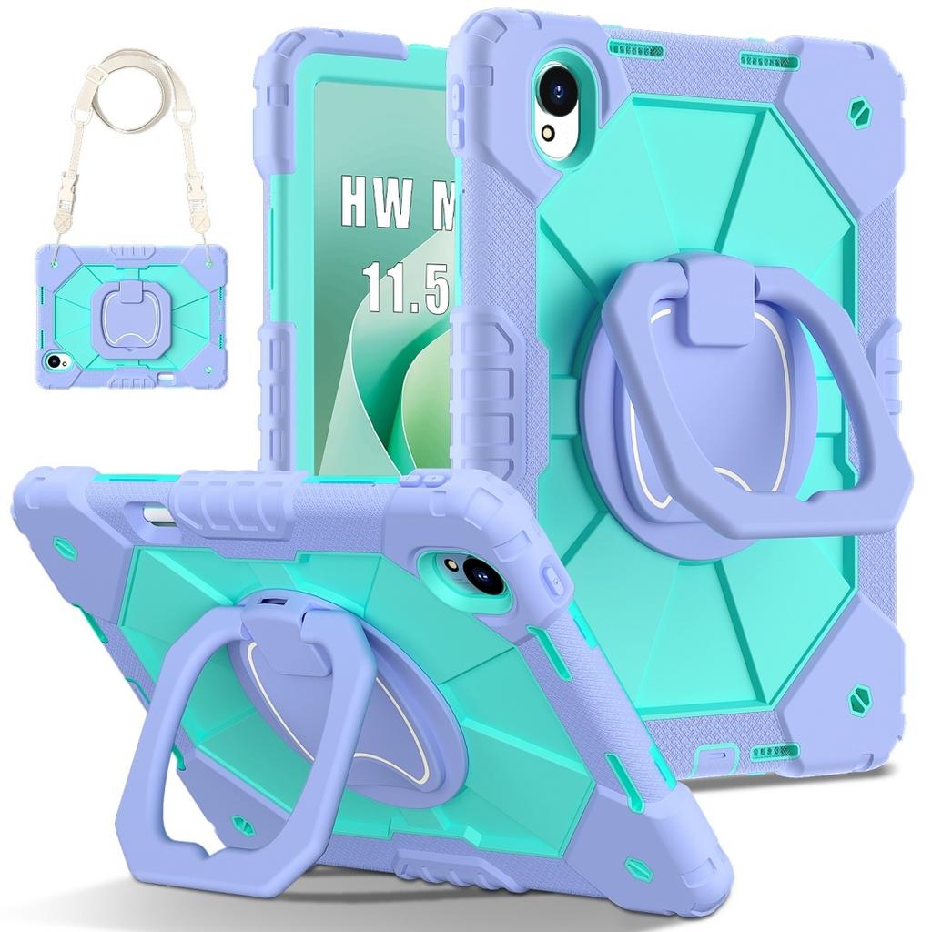 Для Huawei MatePad 11.5 S. Вращающаяся на 360° рукоятка, прочная защитная подставка TPU+PC 3 в 1, противоударный чехол для планшета и ПК