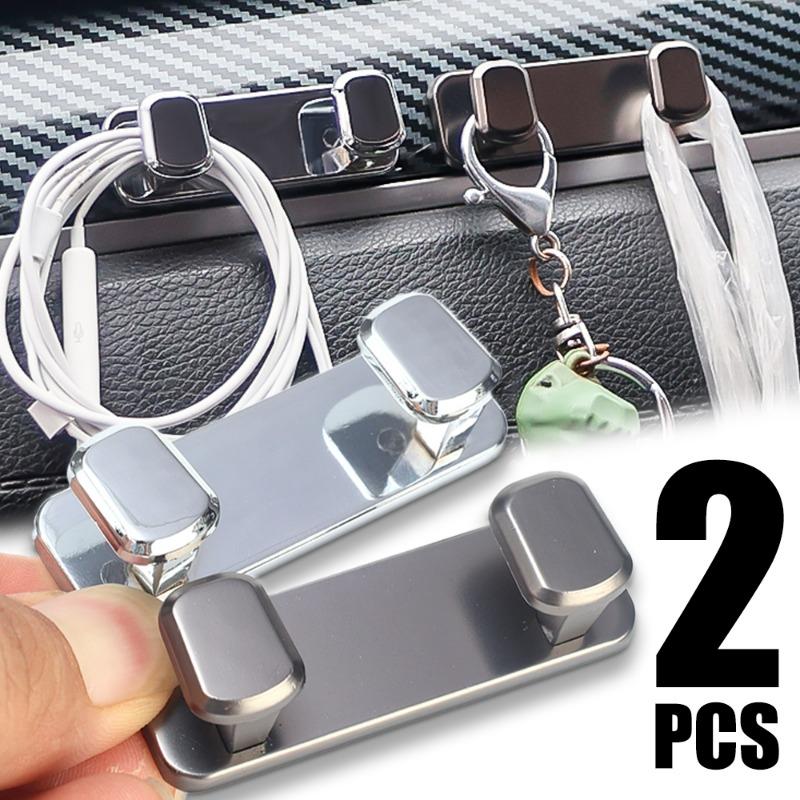 Автомобильные крючки из сплава, многофункциональная приборная панель автомобиля, центральная консоль, подвесной крючок для хранения, самоклеящийся крючок для спинки сиденья автомобиля