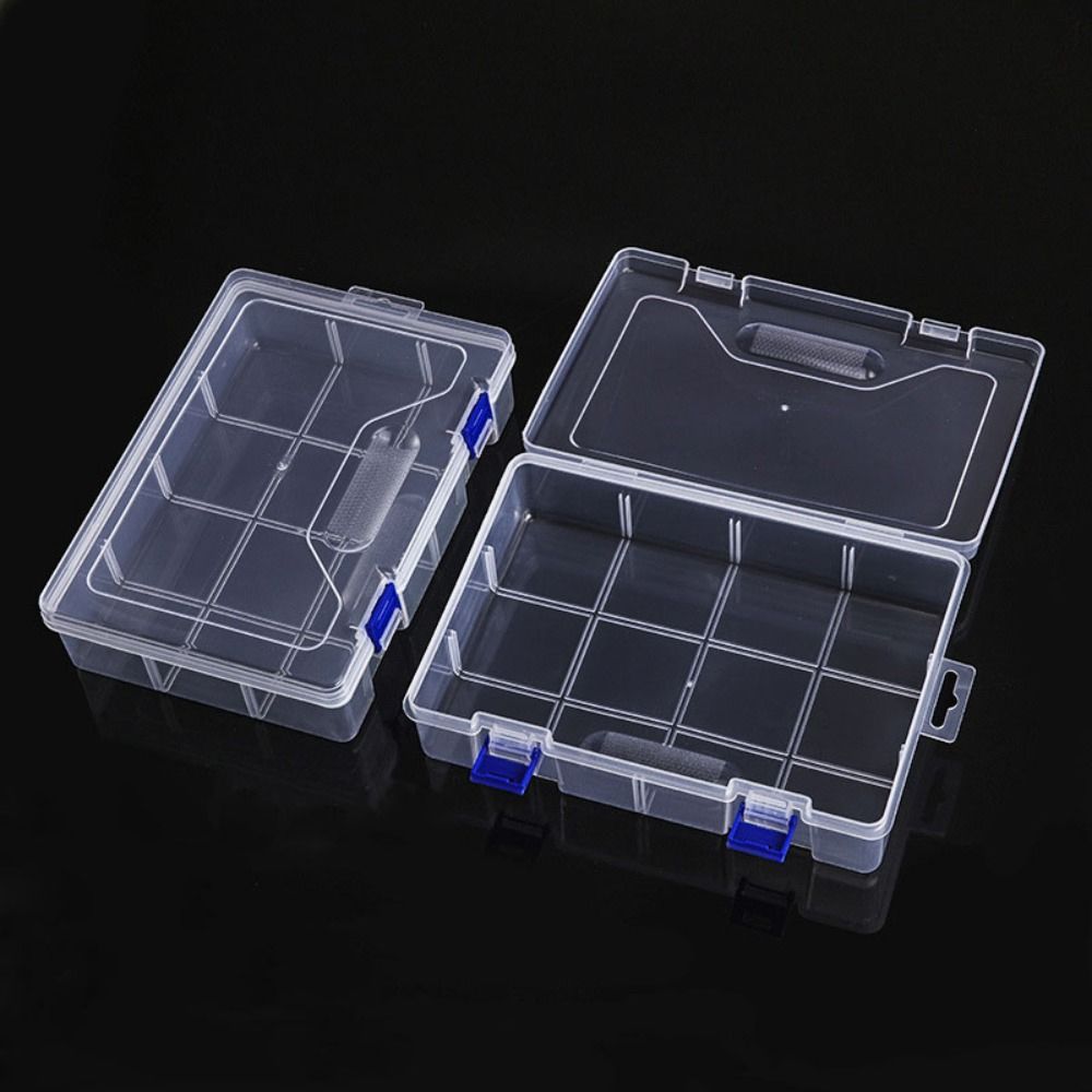 Квадратный прозрачный ящик для хранения Пластиковый кейс для мелких предметов Рыболовные инструменты Аксессуары Упаковочные коробки