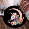1Pc Unicorn Circular Print Rug - home decoration Carpet For Living Room Bedroom Flooring Computer Chair Area Rug