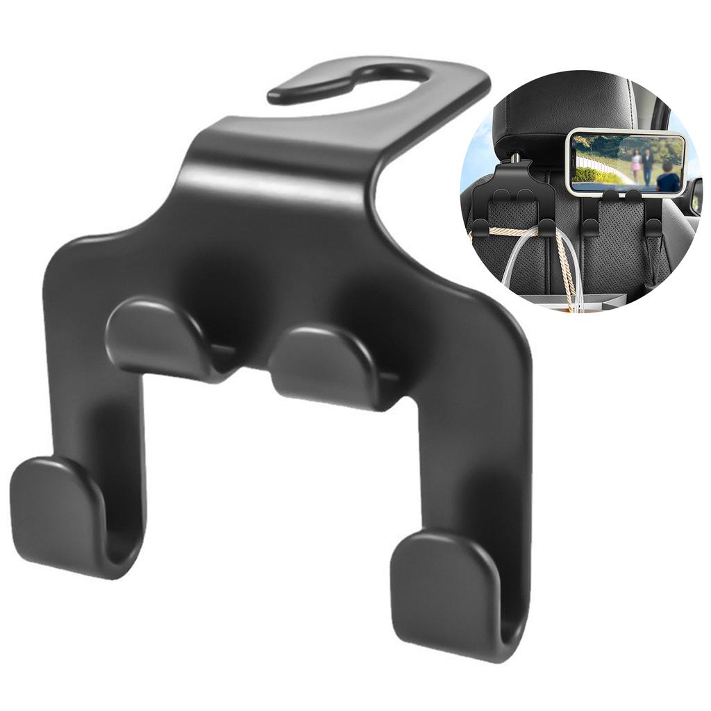 Car Seat Headrest Hook Easy to Install Sturdy Durable Car Seat Hanger for Water Bottle Handbags Mobile Phone
