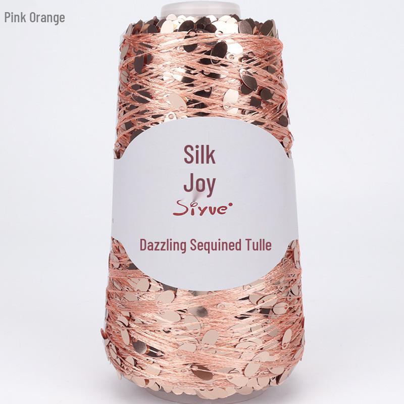 Siyue Silk Color Point Yarn: Dazzling Sequin Wool with Water Drop Sequins for DIY Hand Knitting
