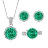 Set Accessories Necklace Stud Earrings Millennium Para Greenstone Versatile Women