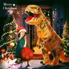 Взрослые дети T-Rex динозавр надувные костюмы Пурим Хэллоуин Рождество талисман аниме вечеринка косплей костюм платье нарядные костюмы