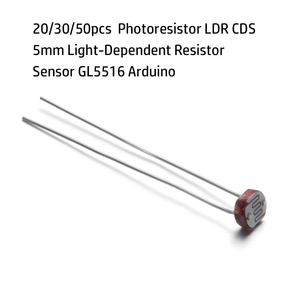 20/30/50PCS Stable 5mm Resistance Photoresistor Light-Dependent Resistor Sensor GL5516