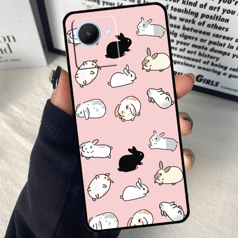 Кролики Зайчики Для Realme C55 C75 C67 C63 C51 C61 C53 C35 C65 C71 11 12 13 14 Pro Plus GT6 GT7 15 Pro Чехол