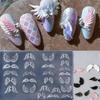 3D Форма для Ангельских Крыльев на Ногтях, Силиконовая Форма для Лепки на Ногтях для Создания Ангельских Крылышек своими Руками, Инструмент для Декора Ногтей из Смолы и Полимерной Глины