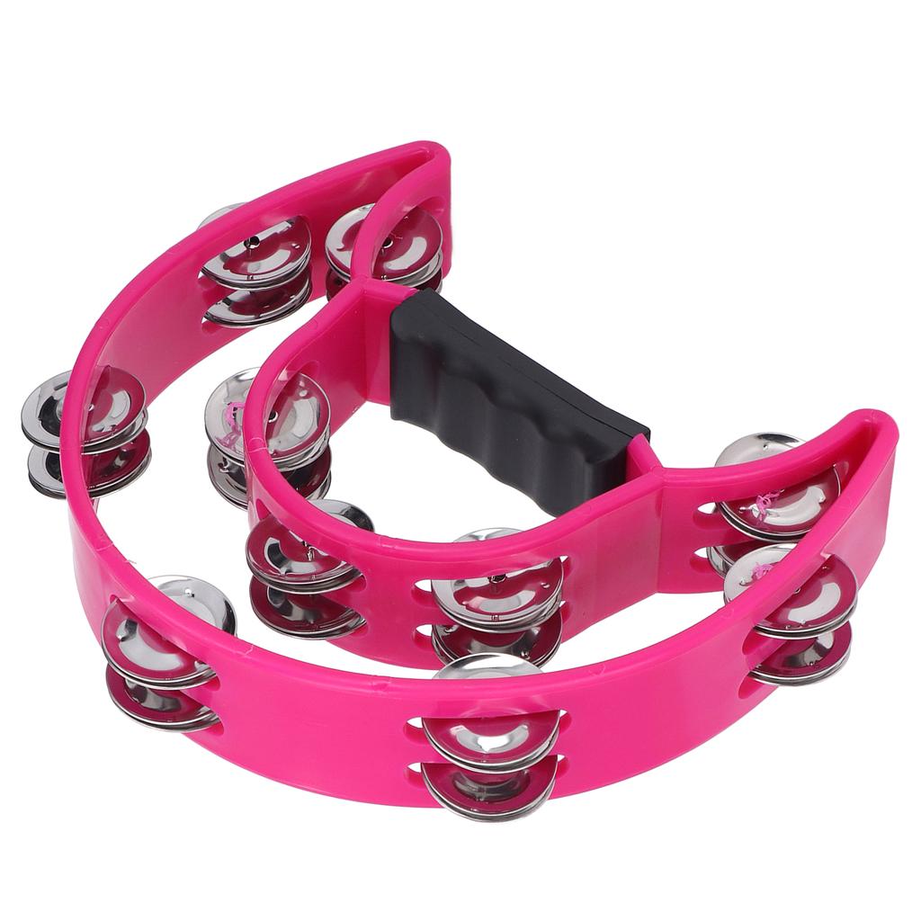 Музыкальный тамбурин Half Moon Double Row Jingles ручной ударный барабан для вечеринки KTV