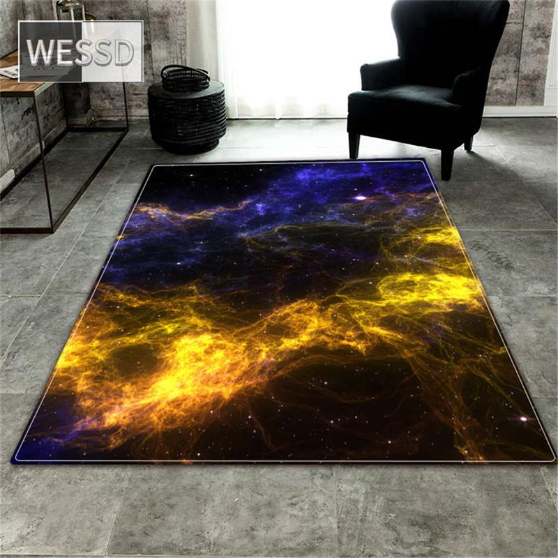 3D напольный коврик Galaxy для спальни, ковер «Вселенная», большой фланелевой мягкий молодежный ковер для спальни, можно стирать