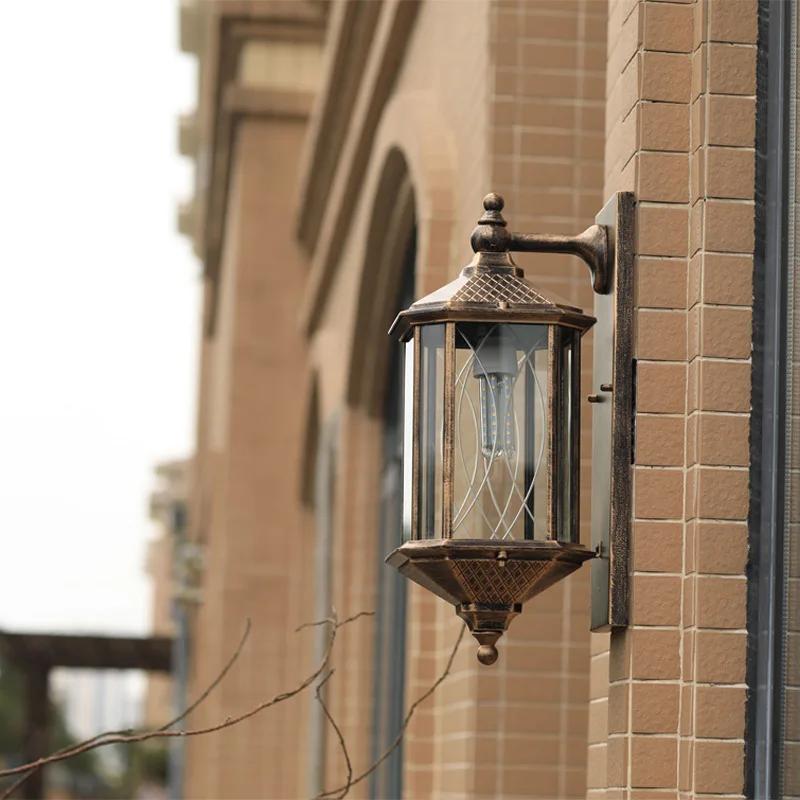 Светодиодный уличный настенный светильник Водонепроницаемый крыльцо Светильник Коридор Балкон Сад Простой балкон Дверь Терраса Настенный светильник наружное освещение