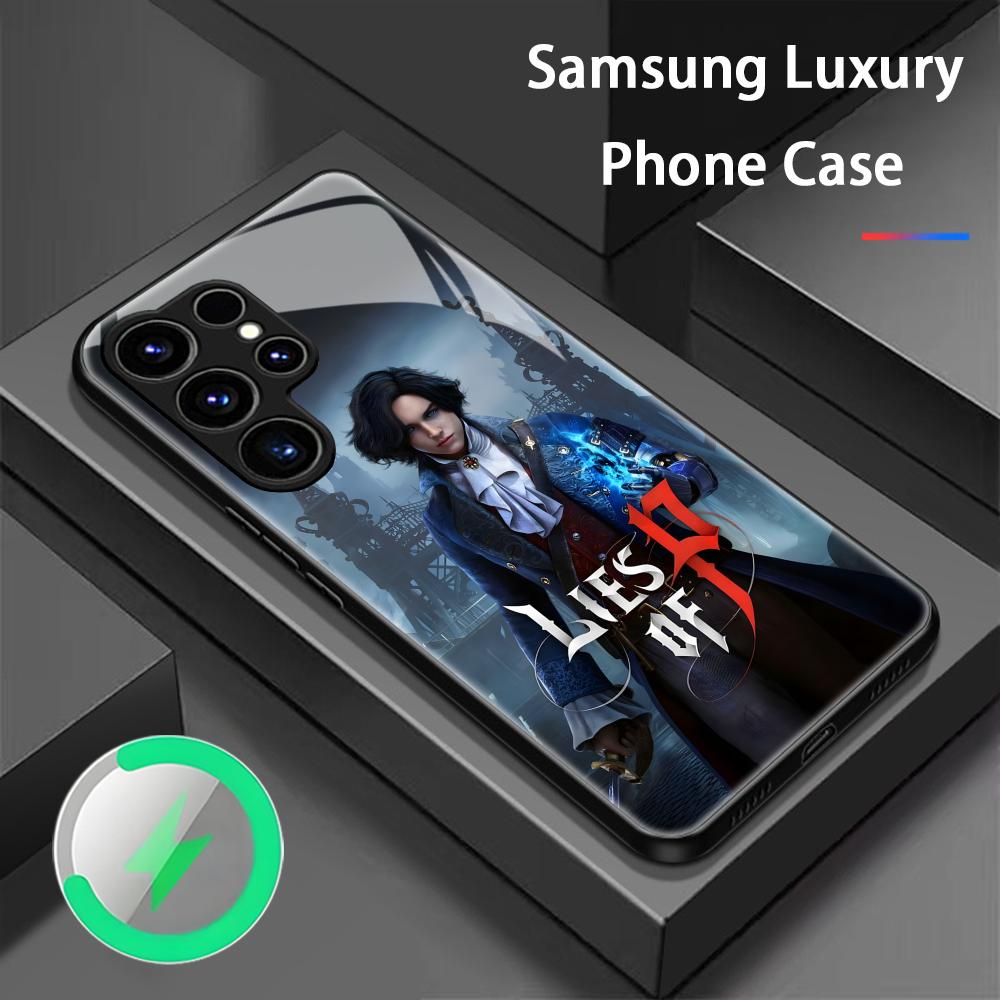 ГОРЯЧАЯ ИГРА L-Lies of P КРУТЫЙ Чехол для телефона для Samsung S26 S25 S24 S23 S22 S21 Plus Ultra Note20 Стеклянный Магнитный Чехол