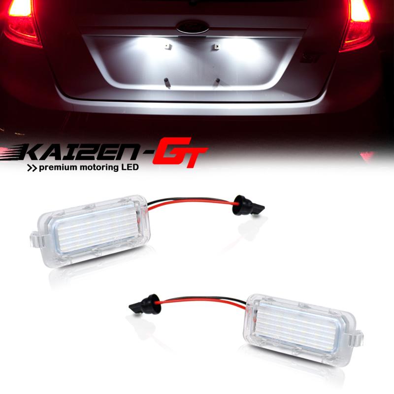 Error Free Car Xenon White LED License Plate Lights For Lincoln MKC For Ford Fusion Escape Explorer Fiesta Rear Number Lights