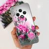 Чехол для Oppo Reno12 F CPH2637 Ударопрочный Чехол Милый Мультяшный Кот Мягкий Тонкий Прозрачный Чехлы для Телефона Для OPPO Reno 12F 4G CPH2687 Fundas