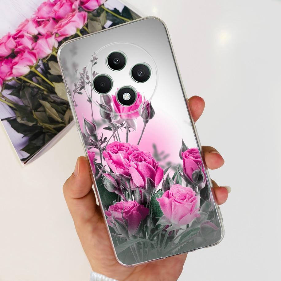 Чехол для Oppo Reno12 F CPH2637 Ударопрочный Чехол Милый Мультяшный Кот Мягкий Тонкий Прозрачный Чехлы для Телефона Для OPPO Reno 12F 4G CPH2687 Fundas