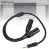 Dual XLR Male To 18in TRS Stereo Y Splitter Cable 1.6ft 3.5mm for Portable Media Player Laptop