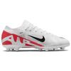 Nike Mercurial Vapor 15 Pro Круглый носок Шнуровка HG (Резиновые короткие шипы) Прочные футбольные бутсы Унисекс Футбольные бутсы Бело-красные DJ5602-600