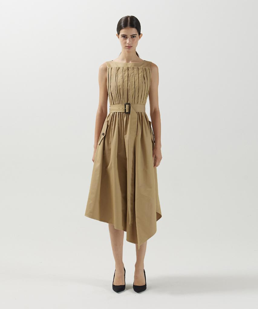 Meuameu Belt Pleated Dress