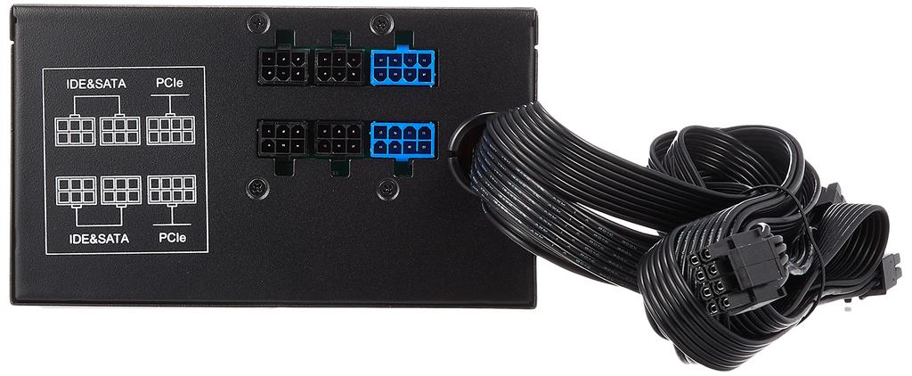 SilverStone Essential Series Semi-Modular 80Plus Gold Certified ATX Power Supply, 650W, SST-ET650-HG-Rev