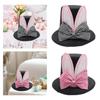Casual Plaid Bow Top Hat Velvet Plush Easter Bunny Bucket Hat With Hair ClipHair Accessories Realistic Rabbit Ear Hat Easter