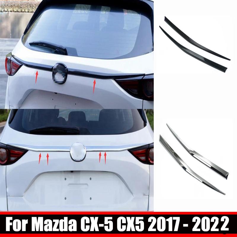 Для Mazda Cx5 Cx-5 KF 2017 18 19 20 21 Углеродная Накладка на Крышку Заднего Багажника Задняя Дверь Багажника Защитная Молдинг-полоса Отделка