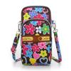 Sports Flower Print Bag for Cell Phone Shoulder Bag with Slant Neck Strap Running Backpack with Mobile MIT