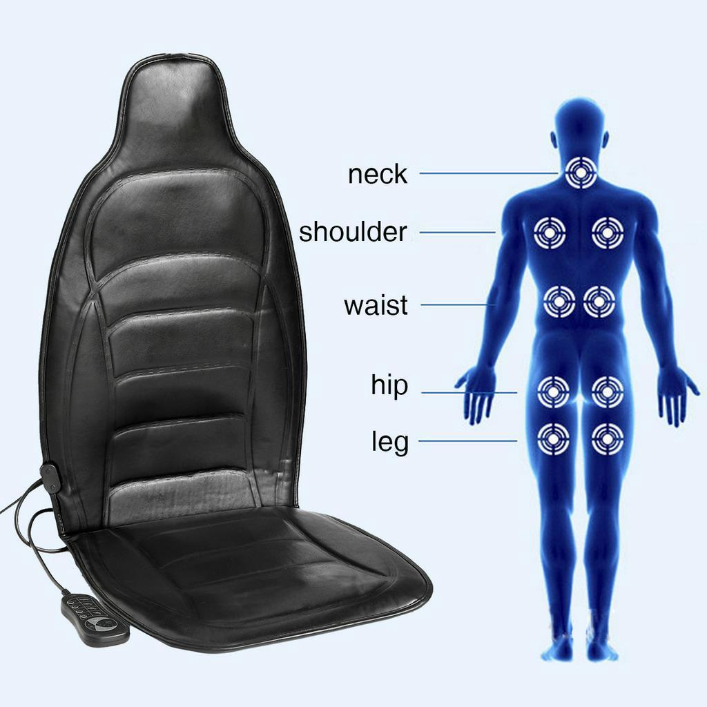 Электрическая грелка Вибрирующая массажная подушка Домашнее сиденье автомобиля Вибратор Массажер Инфракрасная грелка Вибрационный коврик для спины Боль DC 12V